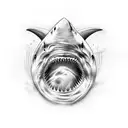 Shark tooth tattoo design idea