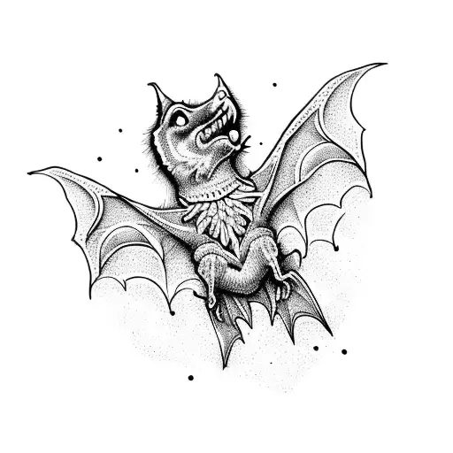 A mystical book with intricate crochet patterns on the cover, surrounded by gothic elements like bats and roses tattoo design idea