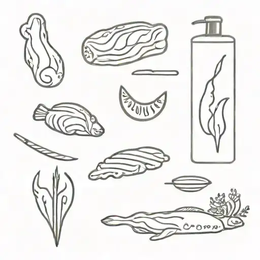 Delicatessen meats tattoo design idea