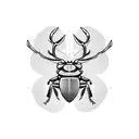 Stag Beetle  tattoo design idea