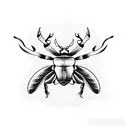 Stag Beetle  tattoo design idea