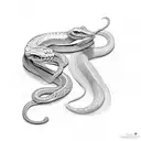 snake bitting tattoo design idea