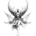 Demon Angel tattoo design idea