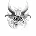 Demon Angel tattoo design idea