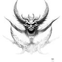 Demon Angel tattoo design idea