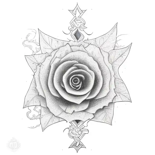 witch nature tattoo design idea