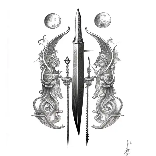 Sword With Wings Tattoo - Tattoo, HD Png Download - 1001x1001(#6664414) -  PngFind