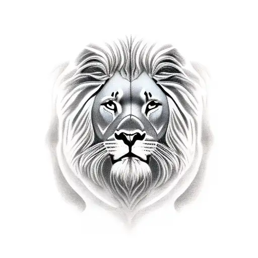 Christian with lion tattoo design idea