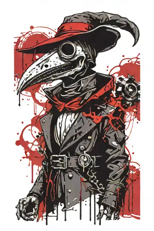 plague doctor tattoo design idea