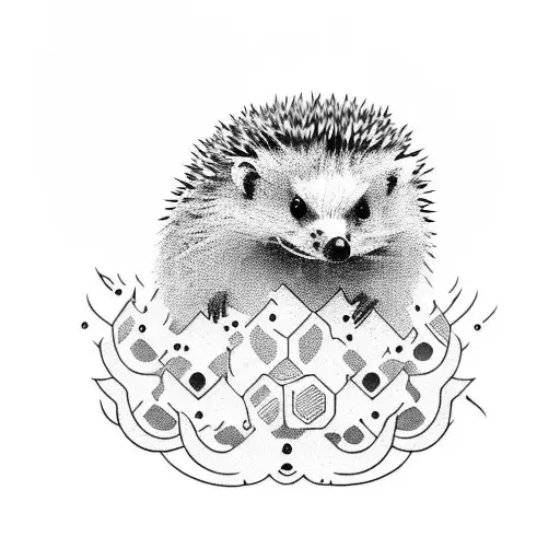 cute hedgehogs for 3 siblings  tattoo design idea
