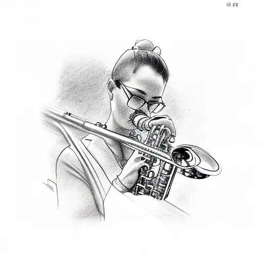 Soprano Saxophone tattoo design idea