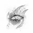 salmon  tattoo design idea