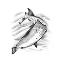 salmon  tattoo design idea