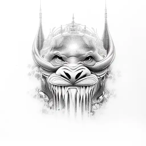 delfin leon tattoo design idea