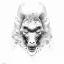 delfin leon tattoo design idea