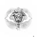 delfin leon tattoo design idea