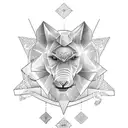 delfin leon tattoo design idea