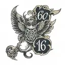 616 area code tattoo design idea