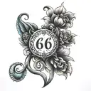 616 area code tattoo design idea