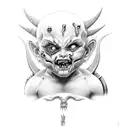 child demon tattoo design idea