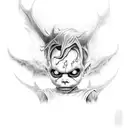 child demon tattoo design idea