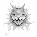 soleil tattoo design idea