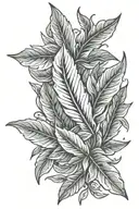 laurel leaves intertwined tattoo design idea