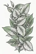 laurel leaves intertwined tattoo design idea