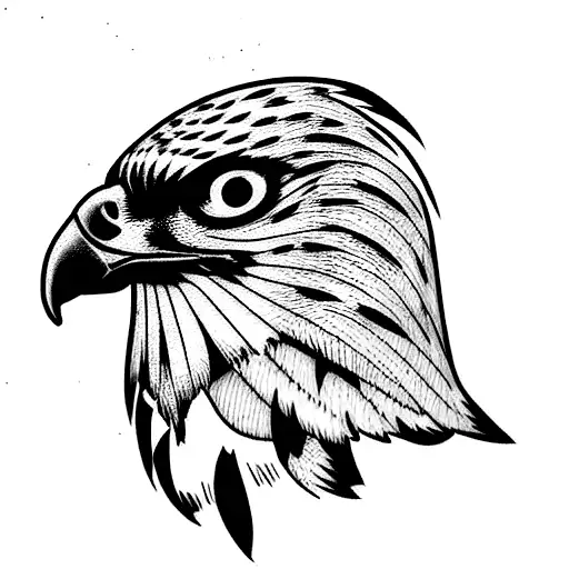 Black Hawk Neck Tattoo | Hawk tattoo, Tattoos, Shoulder tattoo
