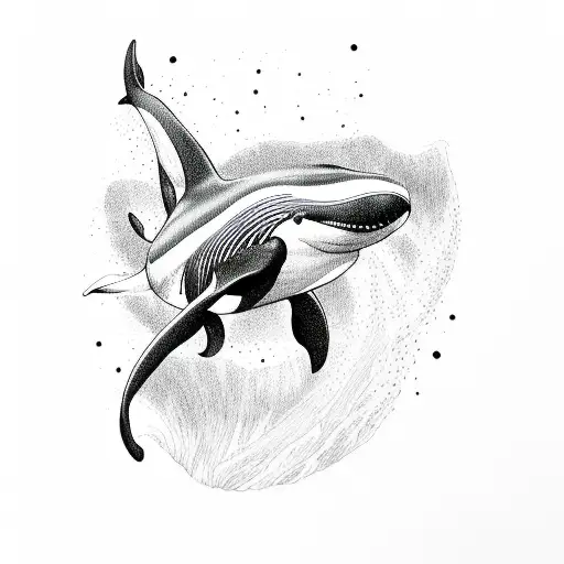 killer whale tattoo design idea