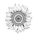 Sunflower tattoo design idea