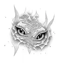 A pair of eyes surrounded by a maze of hustle and bustle tattoo design idea