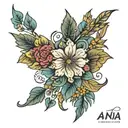name anna tattoo design idea
