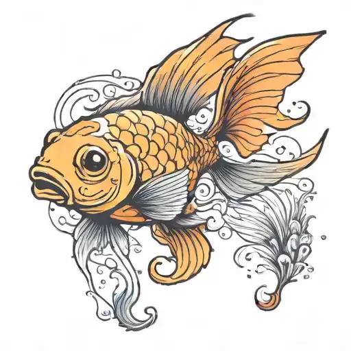 goldfish tattoo design idea
