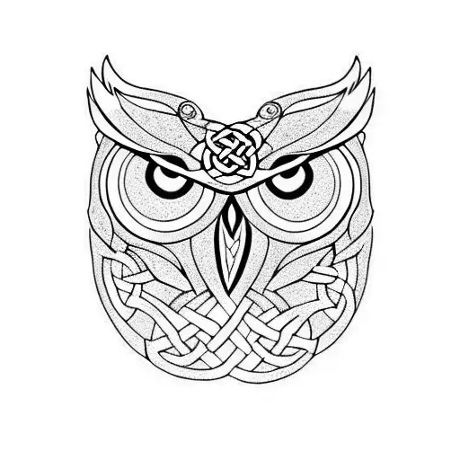 owl celtic knotwork  tattoo design idea