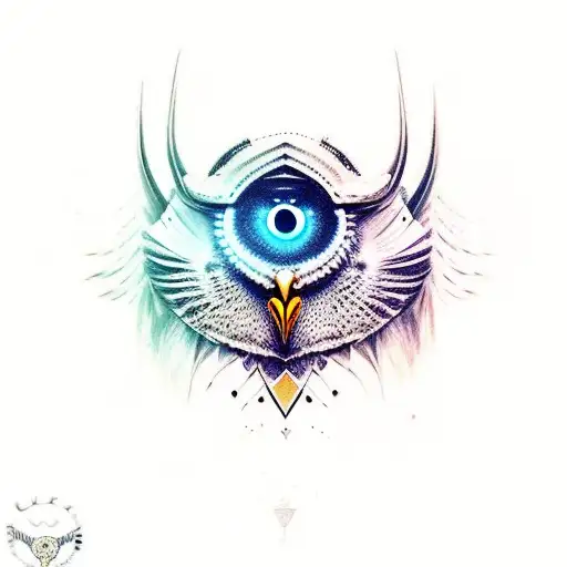 viking owl tattoo design idea