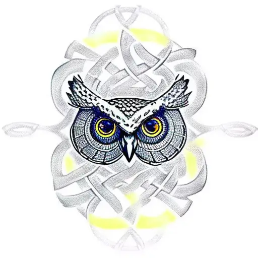 owl celtic knotwork  tattoo design idea