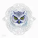 owl celtic knotwork  tattoo design idea