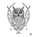 owl celtic knotwork  tattoo design idea