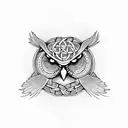 owl celtic knotwork  tattoo design idea