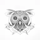 owl celtic knotwork  tattoo design idea