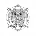 owl celtic knotwork  tattoo design idea