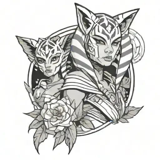 Ahsoka Tano at the 332nd grave site tattoo design idea