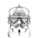 A StormTrooper helmet merged with the Eye of Sauron tattoo design idea