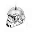 A StormTrooper helmet merged with the Eye of Sauron tattoo design idea