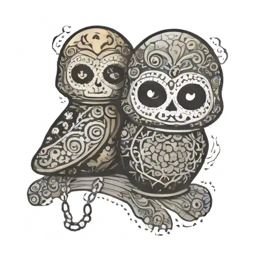 The gangster matryoshka doll is depicted holding a brass knuckle, with a pattern of tattoos all over its body, and its f tattoo design idea