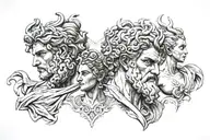 greek gods tattoo design idea