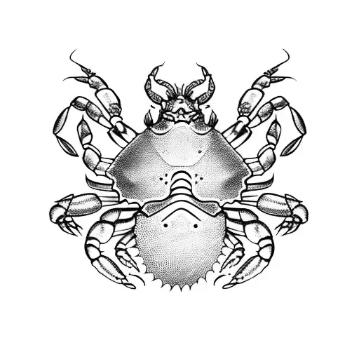 crab with ghost costume  tattoo design idea