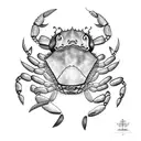 Halloween crab costume  tattoo design idea