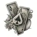 two aces tattoo design idea